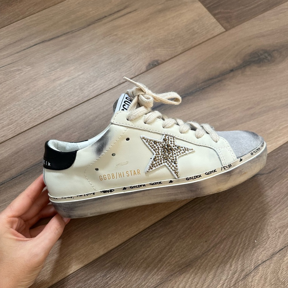 Golden Goose Kids' White and Gray Sneakers